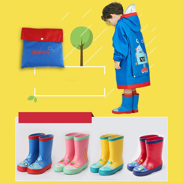 Raincoats for children with large brim