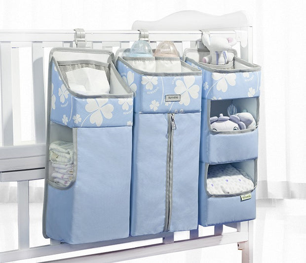 Baby outing diaper storage bag bedside hanging basket rack