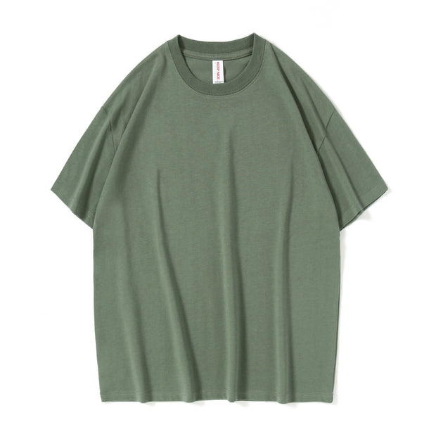 Solid Color Blank Heavy Cotton Short Sleeve T-shirt