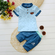 Children's short sleeve suit summer boy sports