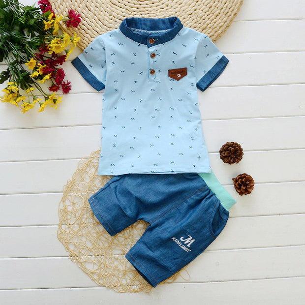 Children's short sleeve suit summer boy sports