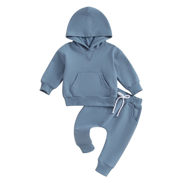 Baby Long Sleeve Hooded Sweater Trousers Suit