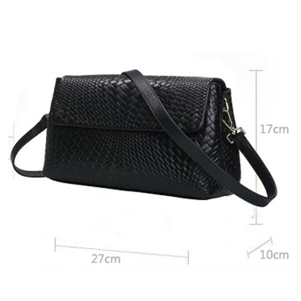 Genuine Leather Women's Woven Bag Crossbody Small Bag Women's Shoulder Messenger Bag