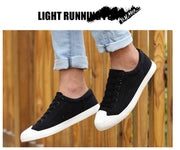 Low-top Lace-up Flat Four Seasons Solid Color Men's Canvas Shoes