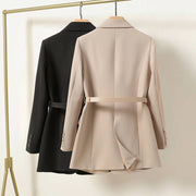 New Temperament Waist-controlled Mid-length Suit Coat For Women