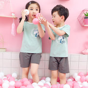 Children's cotton short sleeve suit