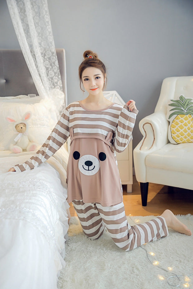 Confinement nursing mother pajamas