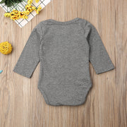 Letter Long-sleeved T-shirt | Male Baby Jumpsuit