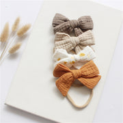 Baby Cotton Gauze Butterfly Tie Headband Set