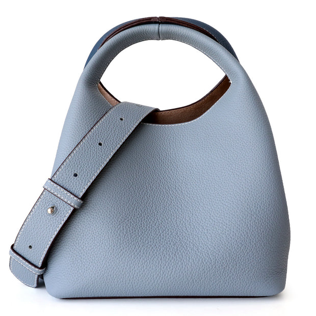 Versatile Handheld Women's Crossbody Shoulder Color Block Bucket Bag