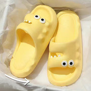 Cute Cartoon Slippers For Women Men Indoor And Outdoor Non-slip Thick Soles Floor Bathroom Slippers Fashion House Shoes