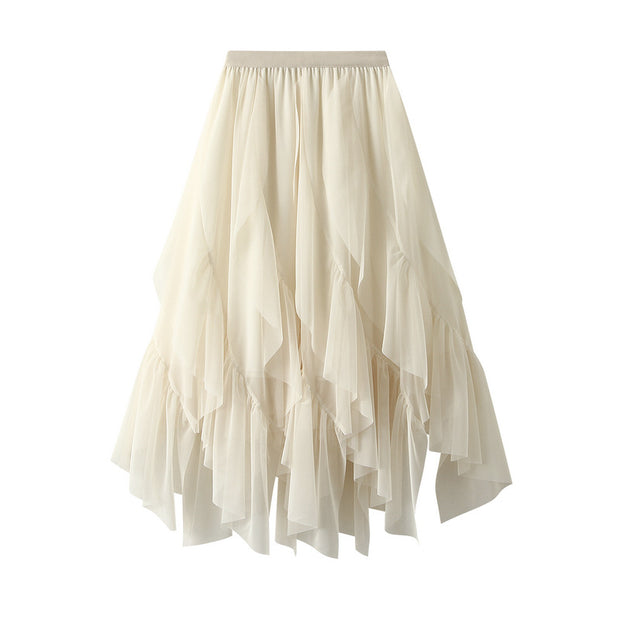 Women's Fashion Ruffles Yarn Skirt