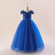 Children Straps Sequined Puffy Princess Tulle Skirt