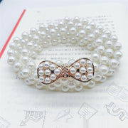 Women's White Pearl Waist Chain Decoration