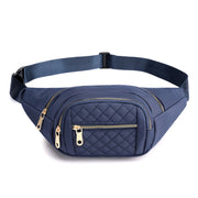 Women's Solid Color Nylon Crossbody Bag Shoulder Multifunctional Waist Bag