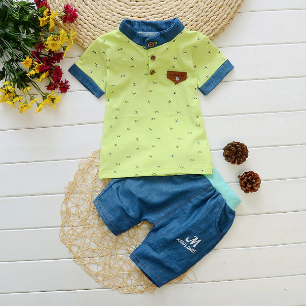 Children's short sleeve suit summer boy sports