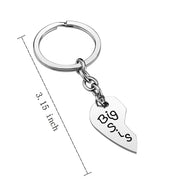 Daughter Birthday Gift Stainless Steel Mother's Day Puzzle Family Keychain