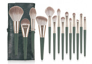 14 Green Cloud Makeup Brushes Suit Super Soft