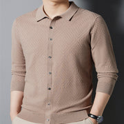 Autumn Men's Fashion Urban Juan Velvet Knitted Solid Color Bottoming Shirt