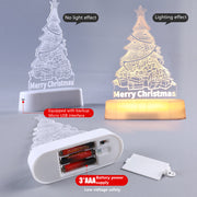 Lamp Acrylic LED Night Lights New Year Valentines Day Christmas Kids Gift Christmas Ornaments