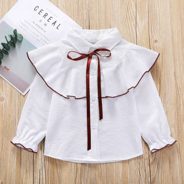 Spring And Autumn Striped Baby Lapel Shirt