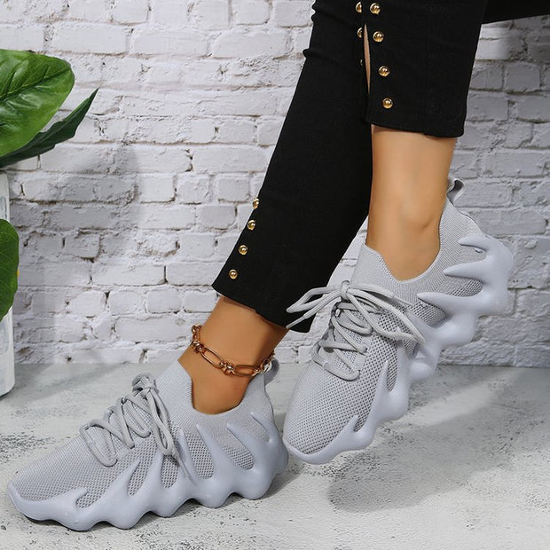 Octopus Knitted Rubber Sole Sneaker Female Male Plus Size Soft Sole Shoes