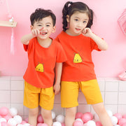 Children's cotton short sleeve suit