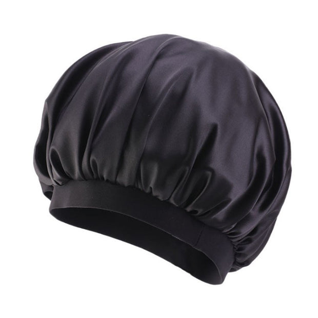 Printed Satin Elastic Wide Edge Nightcap