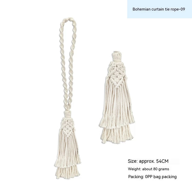 Ins Decorative Bohemian Curtain Rope Tied Bandage