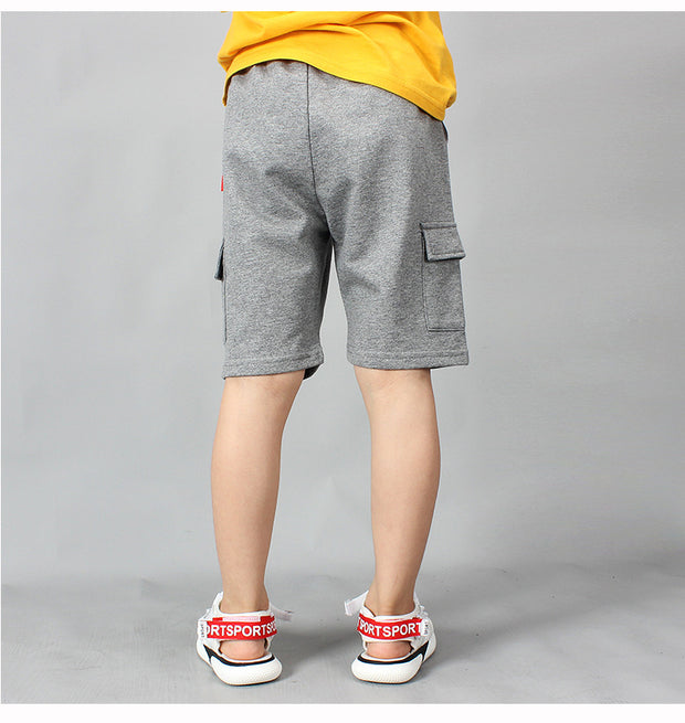 Summer New Boys' Cotton Casual Overalls Shorts