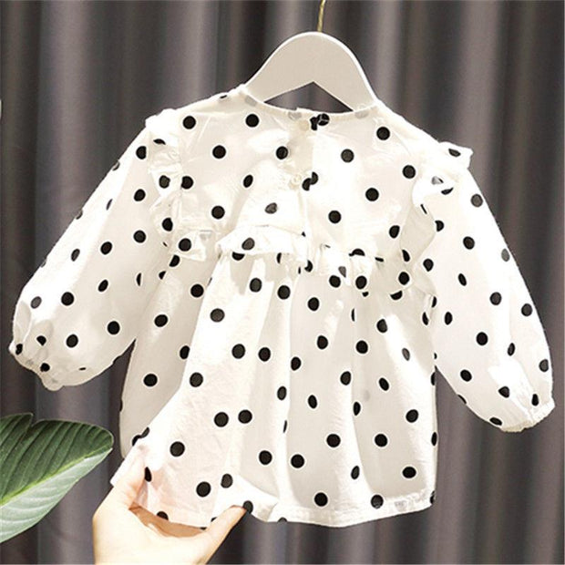 Baby Girl's Polka Dot  Blouse Children's Clothing