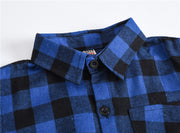 Boys And Girls Plaid Shirts Handsome Tops For Middle And Small Children