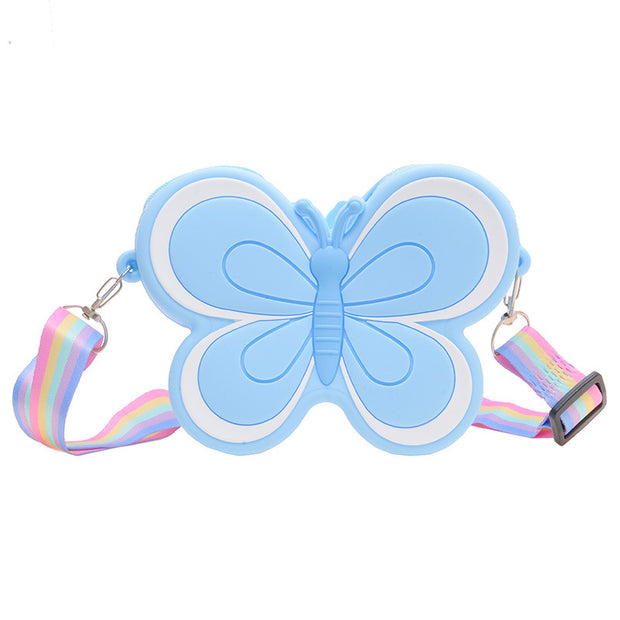 Children's Silicone Cute Butterfly Shoulder Bag