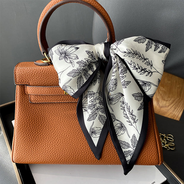 Women's French-style Printed Long Silk Scarf