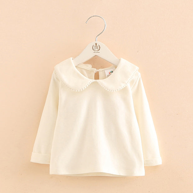 Baby Girl Doll Collar Long Sleeve T-shirt Top