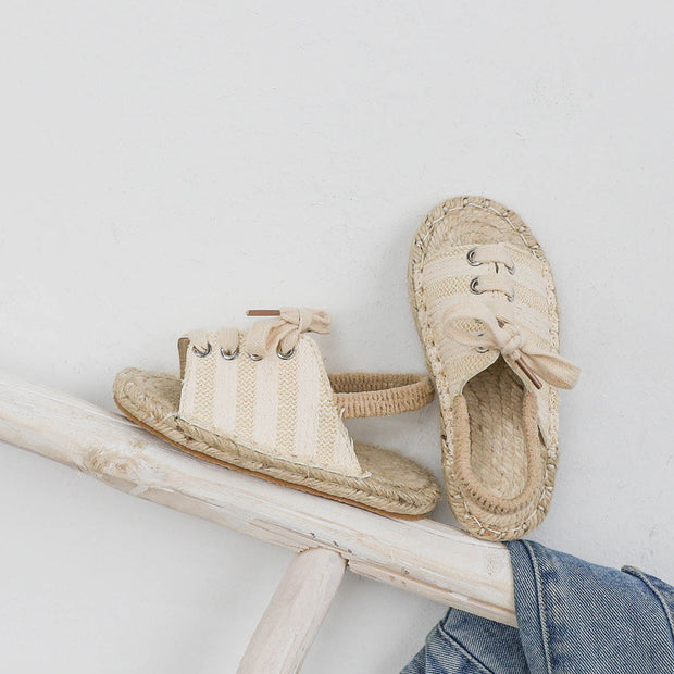 Idyllic wind knits half - towed sandals