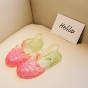 New Children's Small, Medium And Large With Soft Bottom Baotou Hole Shoes