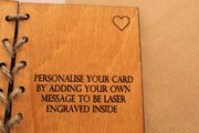 Personalized Wooden Valentine's Day Gift Card