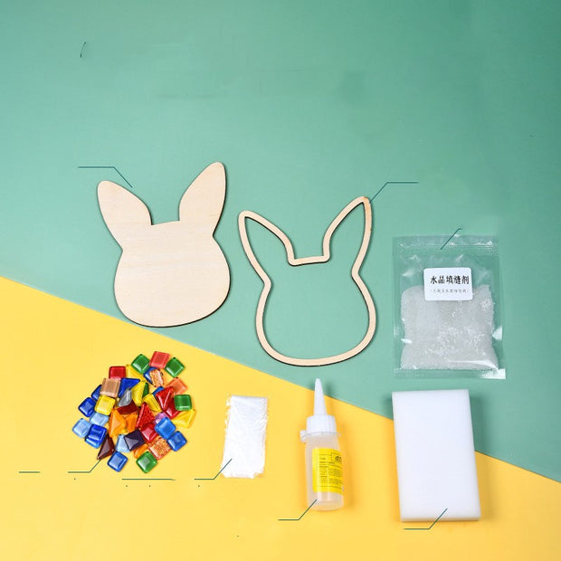 Handmade Mosaic Rabbit Decorations