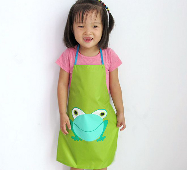 Children's Cartoon Apron Painting Painting Clothes Art Painting Eating Apron