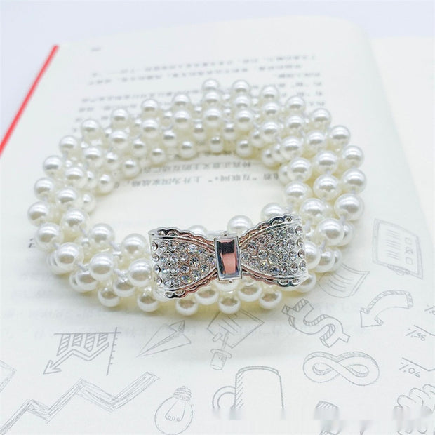 Women's White Pearl Waist Chain Decoration