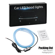 LED Daytime Running Light Strip Flexible Dynamic Car LED Hood Light APP Control.