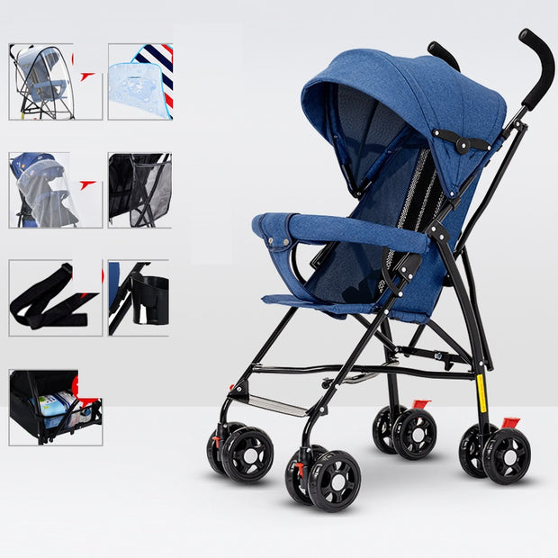 Sit And Lie Down Baby Portable Folding Simple Trolley