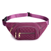 Women's Solid Color Nylon Crossbody Bag Shoulder Multifunctional Waist Bag