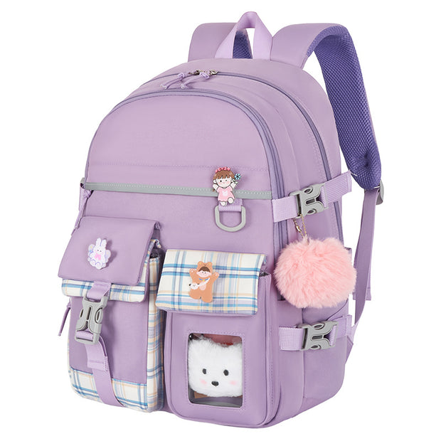 Cartoon Cute And Lightweight Burden-reducing Student Schoolbag