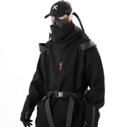 Functional And Trendy High Necked Hooded Woven Hoodie