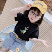 Girls' cotton short sleeve  T-shirt