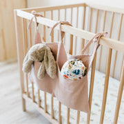 Linen Double Compartment Storage Hanging Bag