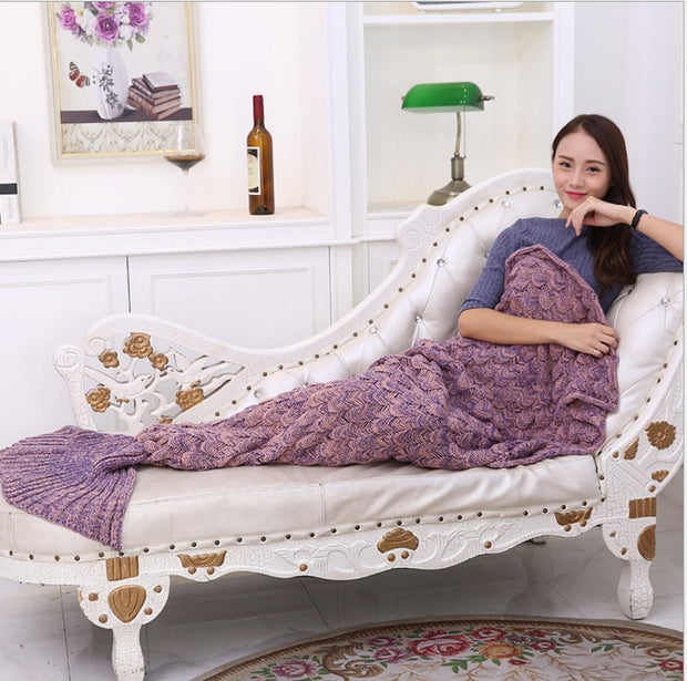 Air Conditioning Scale Sofa Blanket Mermaid Tail