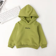 Children's Hooded Sweater Plus Velvet Padded Top